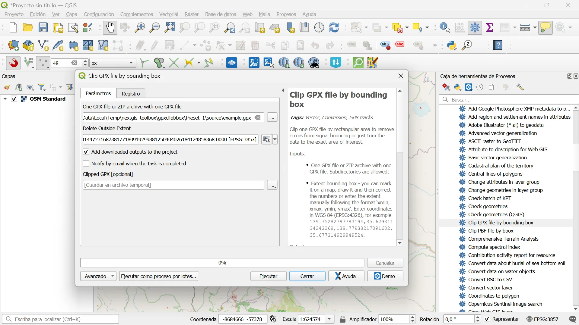 Herramientas de NextGIS Toolbox en QGIS
