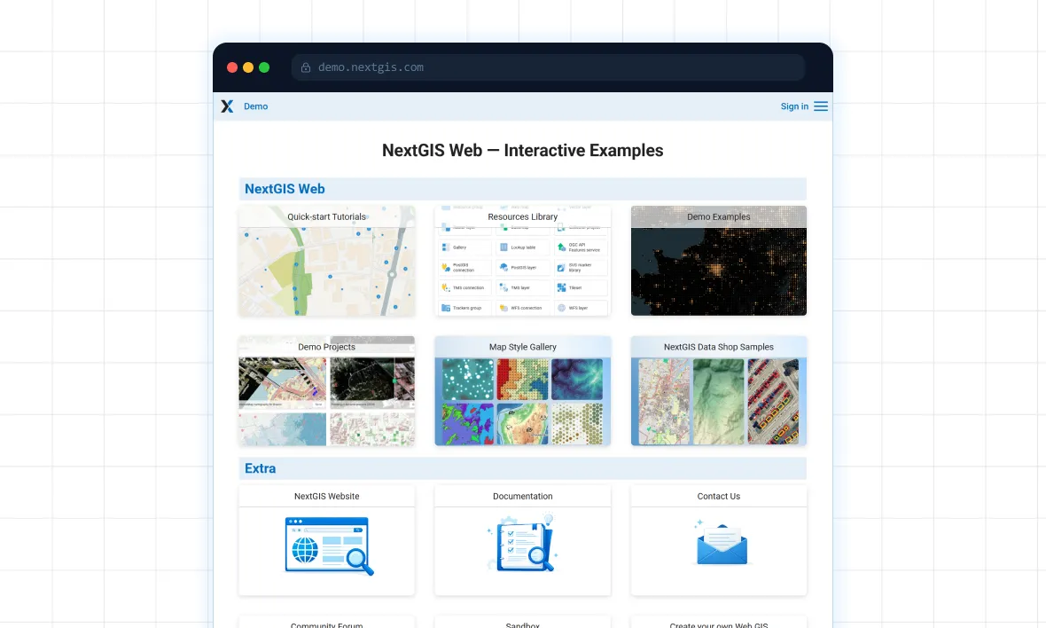 Galerías (NextGIS Web)