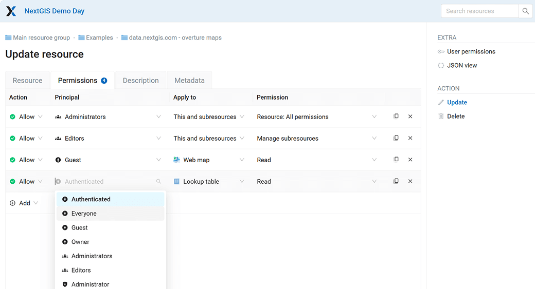 Controla el acceso con permisos flexibles